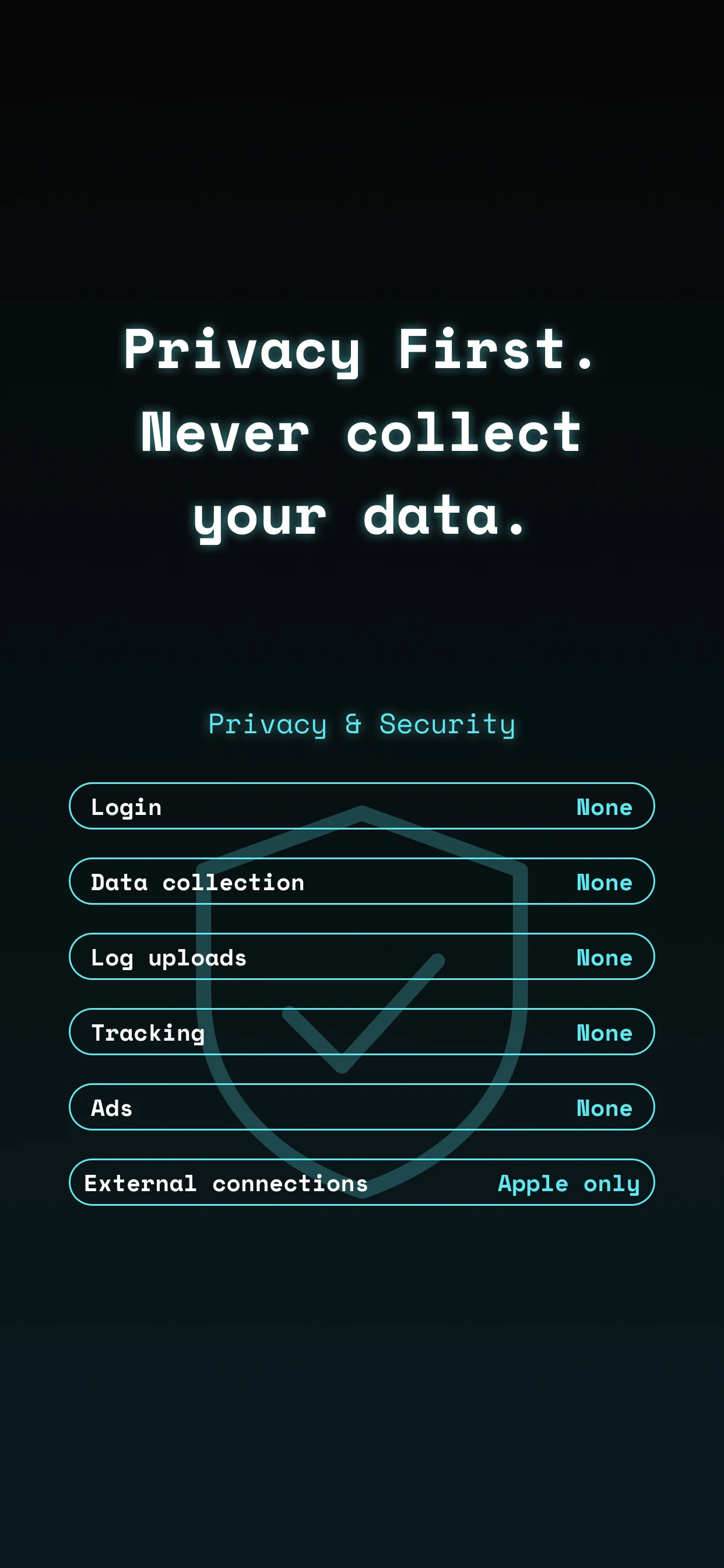 copipi privacy and security — no login, no data collection, no tracking, no ads